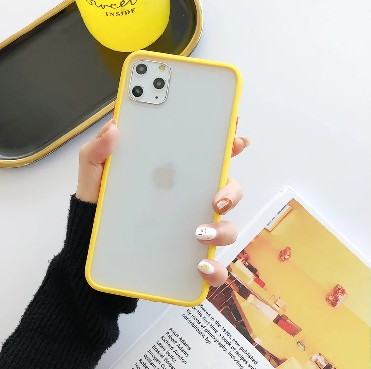 Однотонный прозрачный чехол для телефона без полей для iPhone11pro 11pro Max xs max XR 6 6S 7 Plus 8plus чехол для ухода за кожей - Цвет: T6