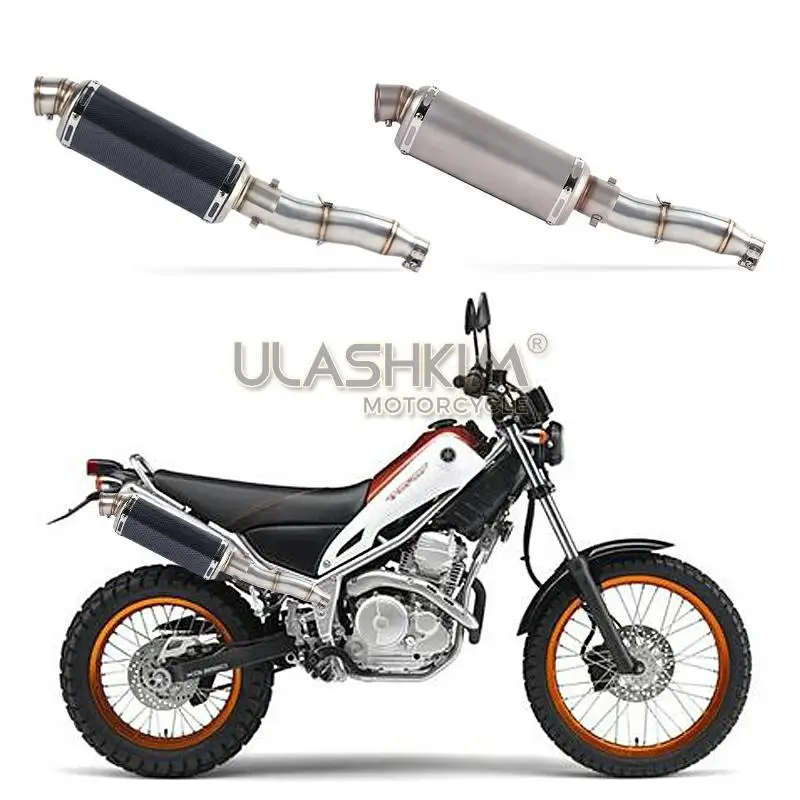 Полная выхлопная система мотоцикла глушитель Escape slip on для YAMAHA XG250 XT250 модифицированный контакт средняя труба адаптер подключения
