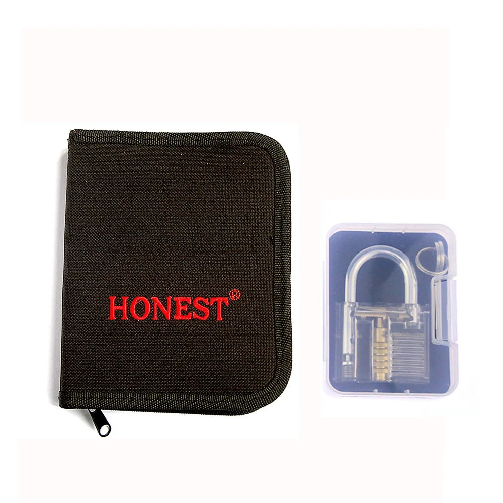 15pcs Honest Locksmith Tools,High Quality Stainless Steel Tools Extractor Pick Tools with Transparent Lock