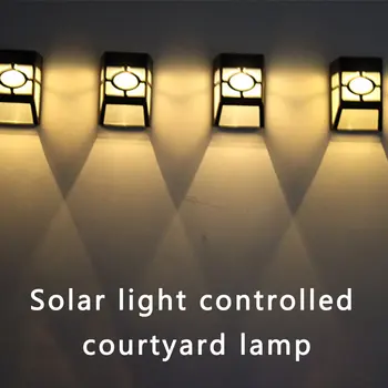 

LED Solar IP65 Waterproof Vintage Oriental Wall Lamp 1 LED 2 LED Outdoor LED Panel Light Garden Path Garden Landscape Light