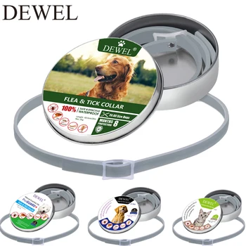 

DEWEL Anti-insect Pet Cat Dog Collar Anti Flea Mosquitoes Ticks Waterproof Pet Cat Collar 33CM 63CM Universal For Pet Hot Sale