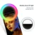LED Selfie Ring Light For Mobile Phone Portable RGB Colorful Flash Lamp Lights For YouTube Vlog Cellphone Live Fill Lighting