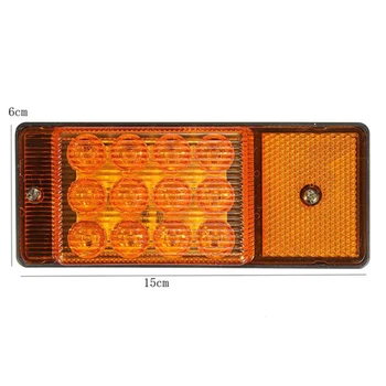 

Hot 1pc Yellow 12-24V 6 LED Car Bus Truck Trailer Lorry Side Marker Lights Turn lights Indicator Light Side Lamp