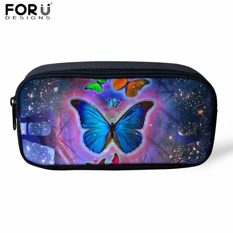 CC2147K FORUDESIGNS/держатель для карандашей с принтом бабочки женские косметические шкатулки trousse de Туалет детский школьный чехол портативные школьные принадлежности - Цвет: CC2147K