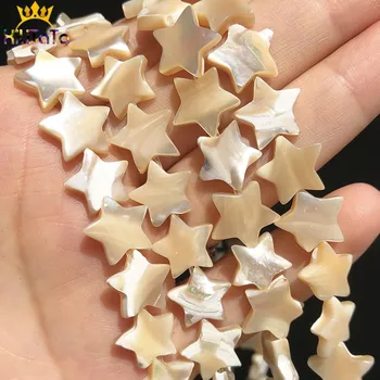 

Natural Shell Pearl Beads Star Shape Loose Spacer Beads For Jewelry Making DIY Bracelet Necklace Earrings Accessories 15''Inches