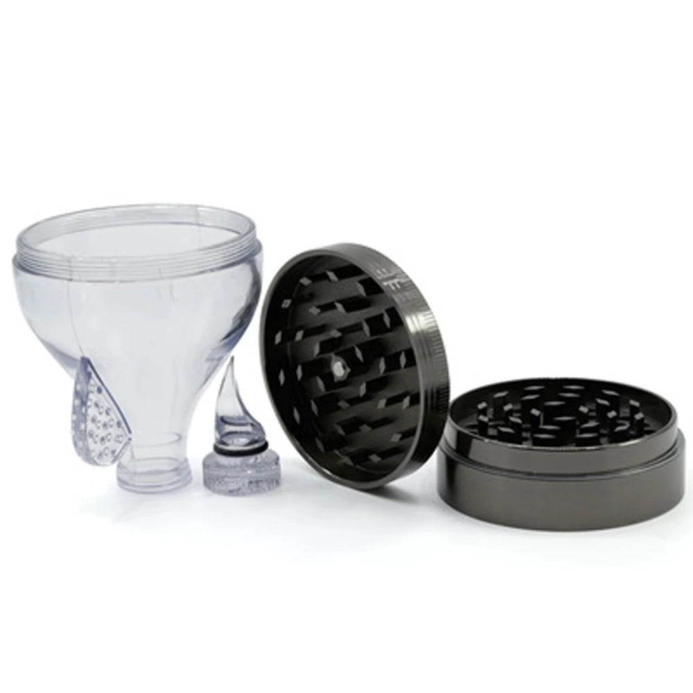 Zinc Alloy Grind Smoking Grinders Tobacco Grinder 63mm Cigarette Crush Cigarette Rolling Machine Plastic Funnel Smoking
