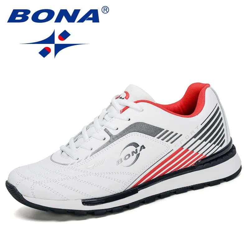 BONA 2020 New Designers Cow Split Running Shoes Men Trendy Sneakers Outdoor Athletic Shoes Professional Training Shoes Zapatills