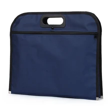 Многофункциональная Сумка-файл для документов, синяя сумка из ткани Оксфорд, Большая вместительная застежка-молния с ручкой, для путешествий и конференций