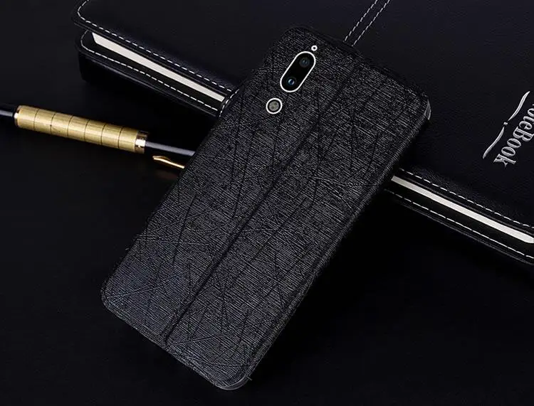 Черный Кожаный чехол-книжка для Sharp Aquos S2 C10 с подставкой для Sharp Aquos S2 Funda Capa чехол - Цвет: Черный