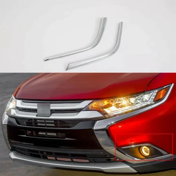 

For Mitsubishi Outlander 2019-2020 Auto Front Fog Light Lamp Cover Trim Car Accessories Fog Light Chrome Cover Trim Decor 2020