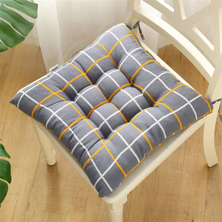 1 Piece Square Cushion Cotton Linen Chair Back Cuhsion Dual-use Type Office Thick Cushion Washable Household Products 30-50cm chair cushions indoor