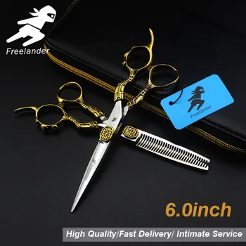 

6INCH New Style Professional Hairdressing Scissors Hair Cutting and Thinning Scissors Barber