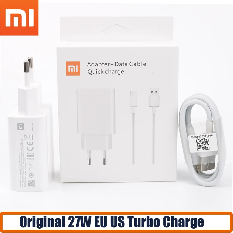 xiaomi Fast charger 27W Original EU QC 4.0 turbo quick charge adapter usb type c cable for mi 9 9t pro k20 pro mi note 10 lite - ANKUX Tech Co., Ltd