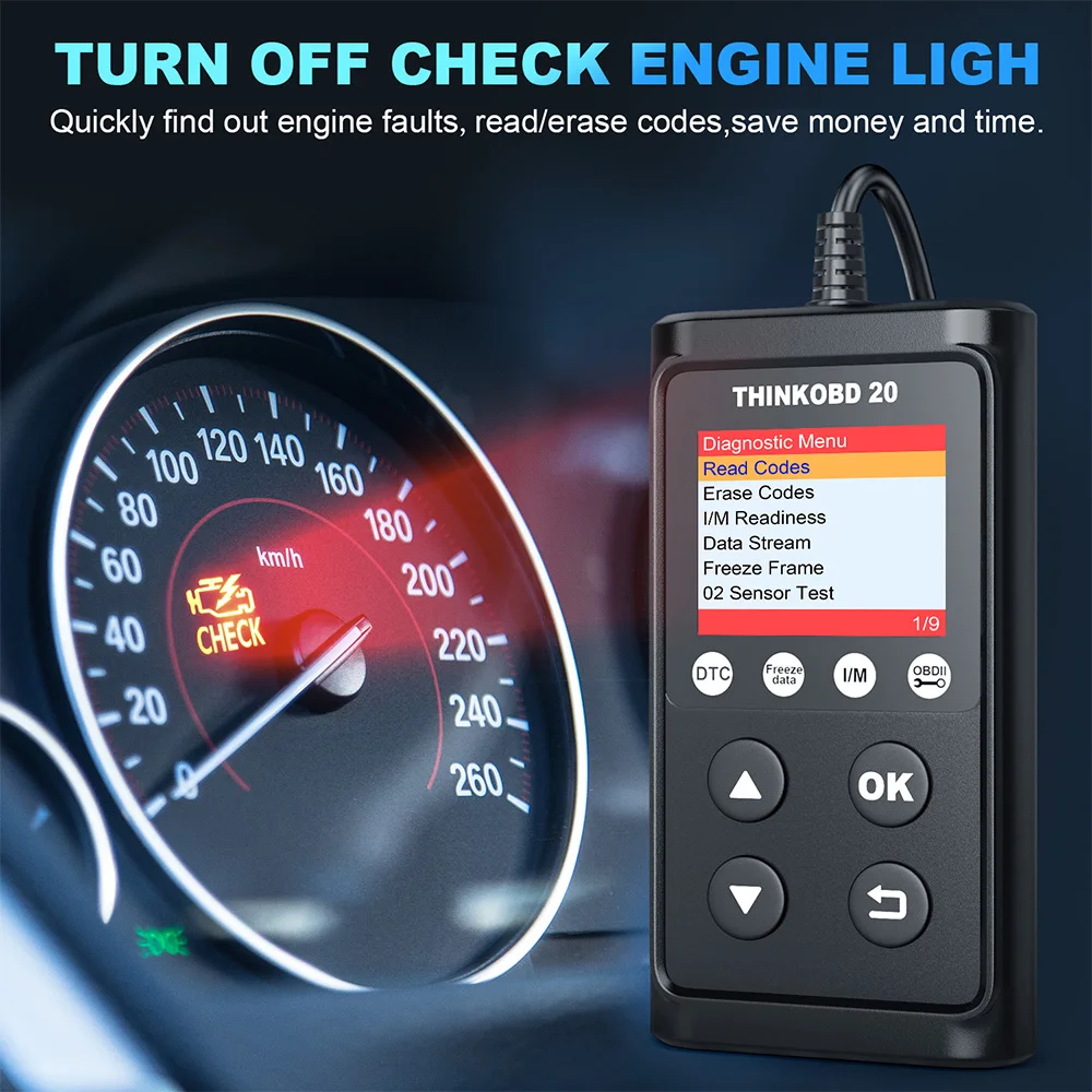 THINKCAR Thinkobd 20 OBD2 Code Reader OBD2 Scanner Professional Automotive Scanner OBD 2 Diagnostic Tool Auto Engine ODB2 Scaner small car inspection equipment