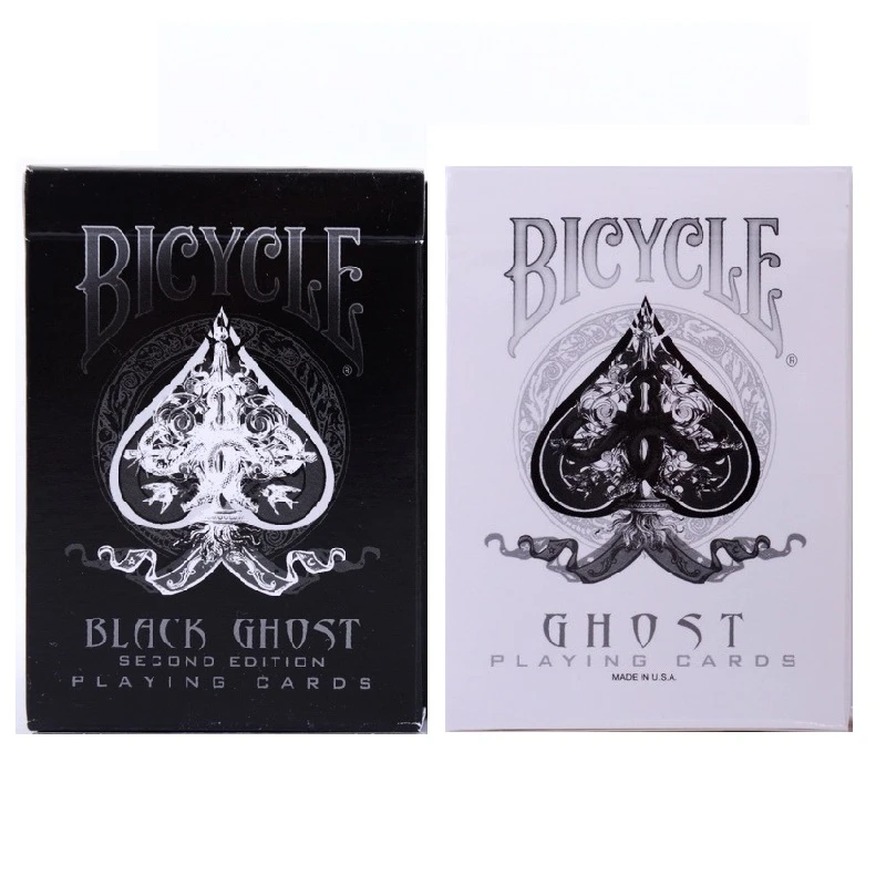 Bicycle ゴーストデッキ Ellusionist 黒 白トランププロのマジシャンのためのコレクタブルポーカーマジックのトリックの小道具 カードゲーム Aliexpress