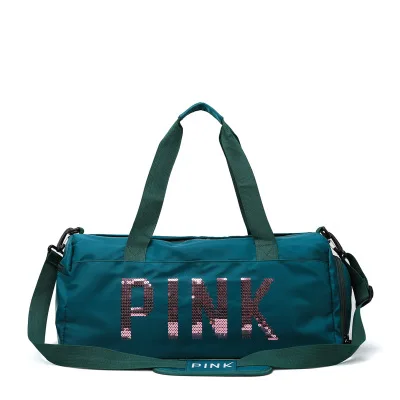 Тренировочная сумка для женщин и мужчин, водонепроницаемая сумка для упражнений, фитнеса, путешествий, розовая сумка на плечо, Большая вместительная спортивная сумка для спортзала, Новинка - Цвет: Green B