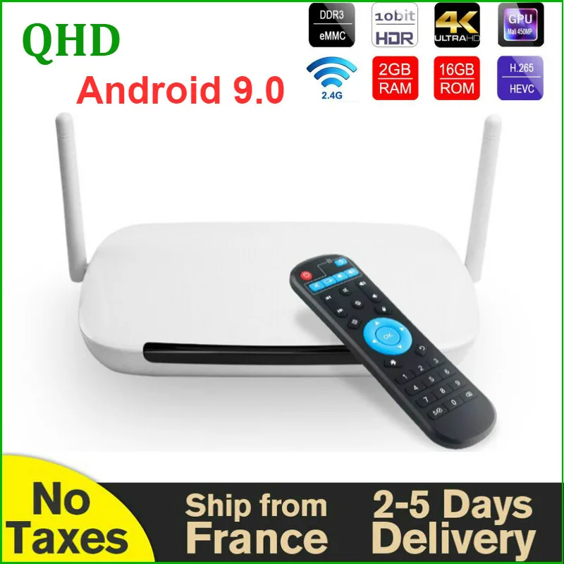4K Leadcool QHDTV Q9 Set-top box 8GB 16GB RK3229 Quad Core 2.4G WiFi H.265 Media Player QHDTV code Leadcool Android Smart TV Box