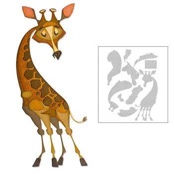 

2020 New Hot giraffe Metal Cutting Dies Stencils and Scrapbooking Paper For Animal Foil 3D Die Cut Crafts Supplies Set No Stamp
