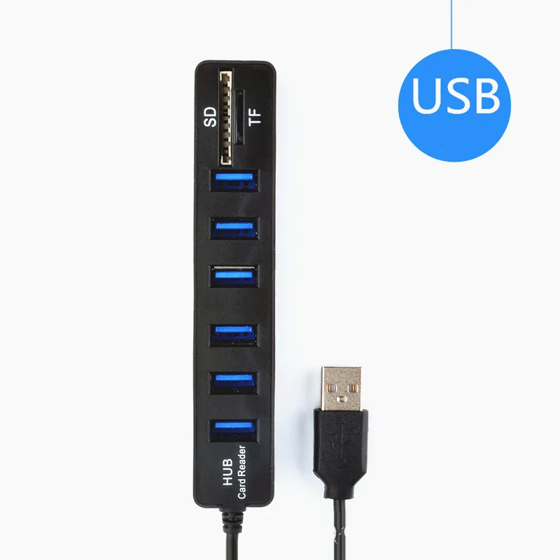 

USB Hub 3.0 Multi USB 3.0 Hub USB Splitter High Speed 3 / 6 Ports Hab TF SD Card Reader All In One For PC Computer Accessories