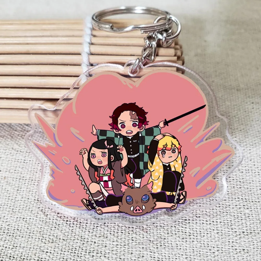 Демон убийца: Kimetsu без Yaiba аниме акриловый брелок Nezuko Tanjirou милый с рисунком в виде