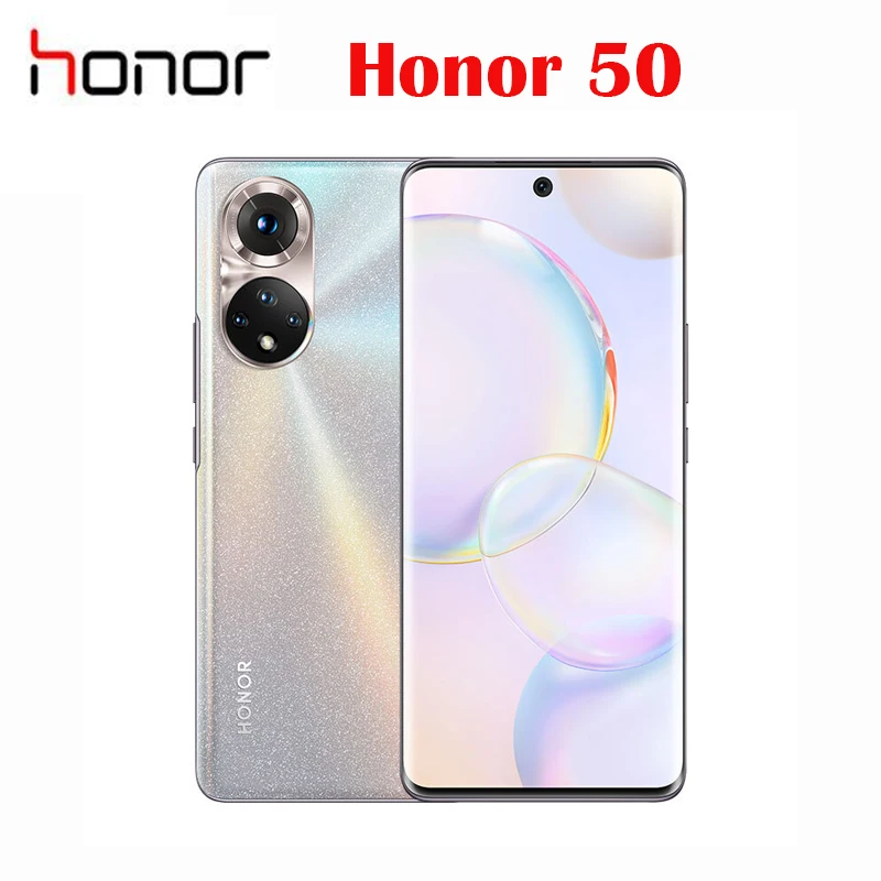 Смартфон Honor 50 Snapdragon 778G 6 57 дюйма 120 Гц OLED 66 Вт 4300 мА ч NFC МП | Мобильные телефоны и