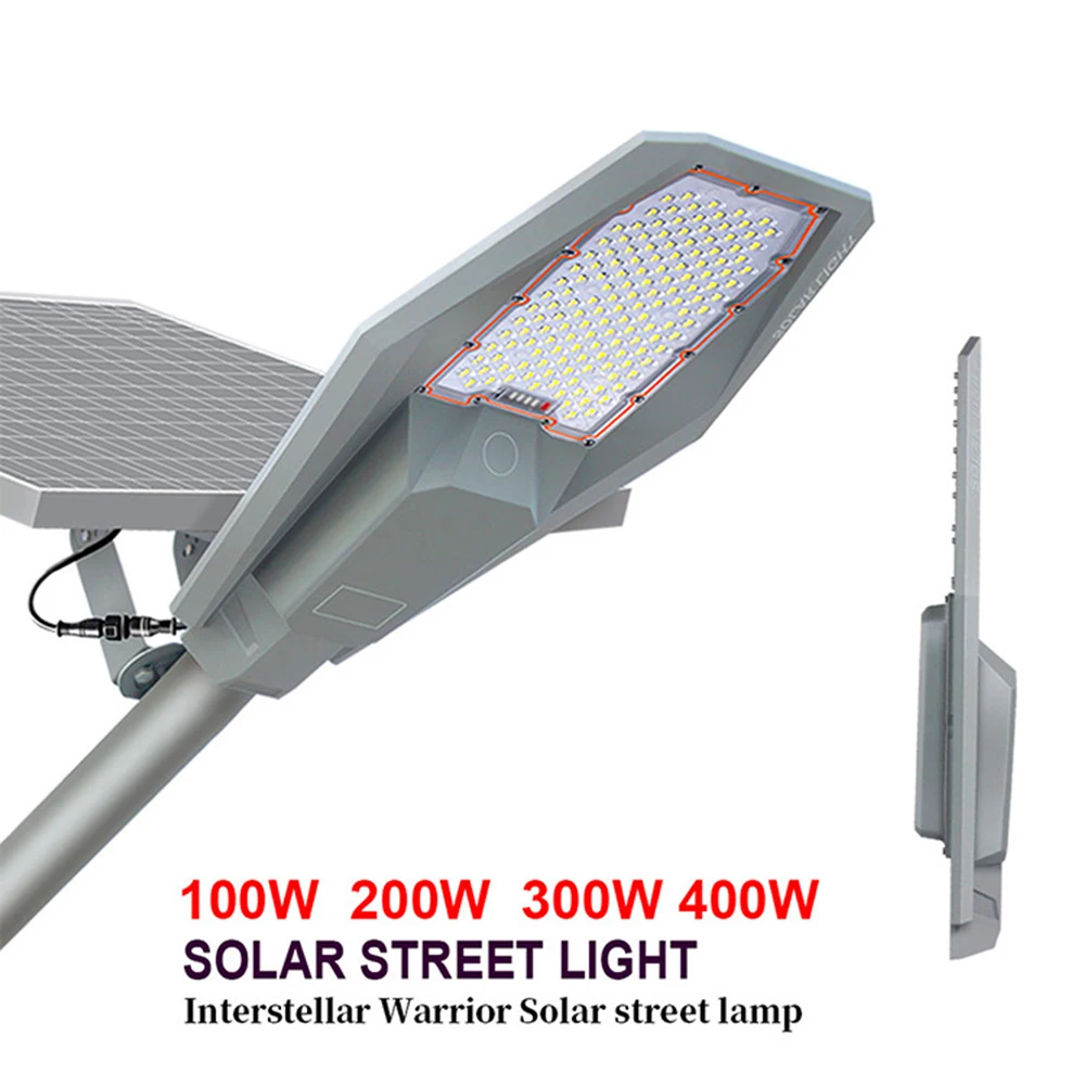 Solar Garden Lights LED Street Lamp Solar Led Light Outdoor 100W 200W 300W 400W Solar Panel Lamps with Remote Sunlight Led Street Lights for Garden Yard Road