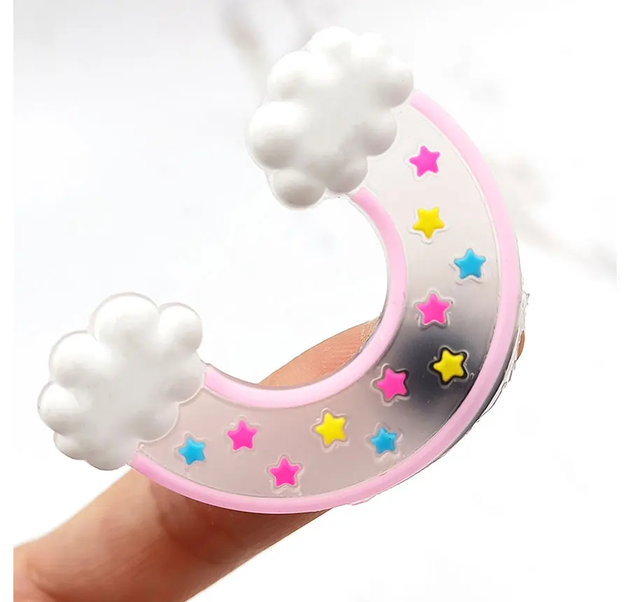 Translucent Design 1Pcs PVC Shoe Buckle Accessories Funny DIY Flower Rainbow Shoe Buttons Decor Jibz For Croc Charms Kid Gift Translucent Design 1Pcs PVC Shoe Buckle Accessories Funny DIY Flower Rainbow Shoe Buttons Decor Jibz For Croc Charms Kid Gift