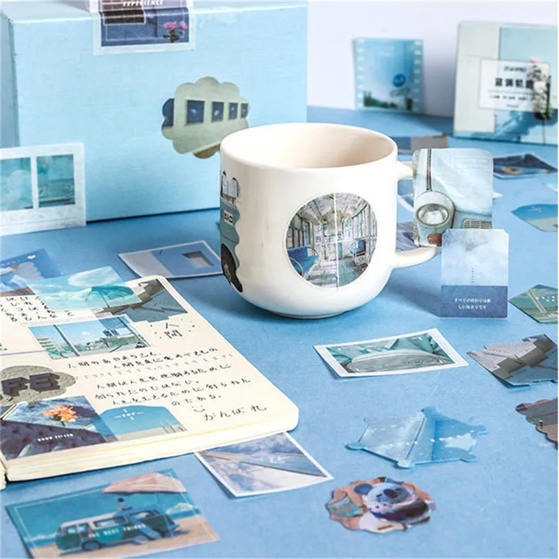 Boxed Paper Stickers 80 Card Stickers Hand Account DIY Daily Material Cartoon Stickers Muraux Pour Enfants Chambres 30NOV2218