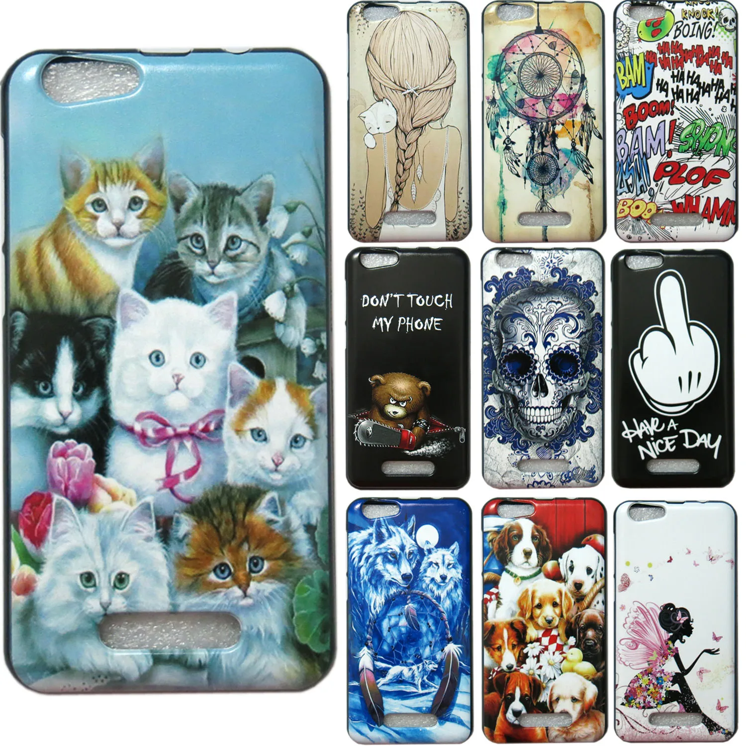 Чехол-накладка из ТПУ для Cubot Note S с изображением медведя не трогай мой телефон