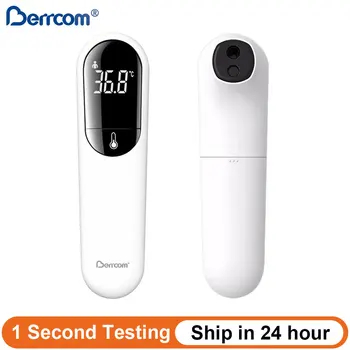 

Berrcom Infrared Thermometer Accurate Digital Fever Clinical Thermograph Non Contact Measurement LED Shown For Baby