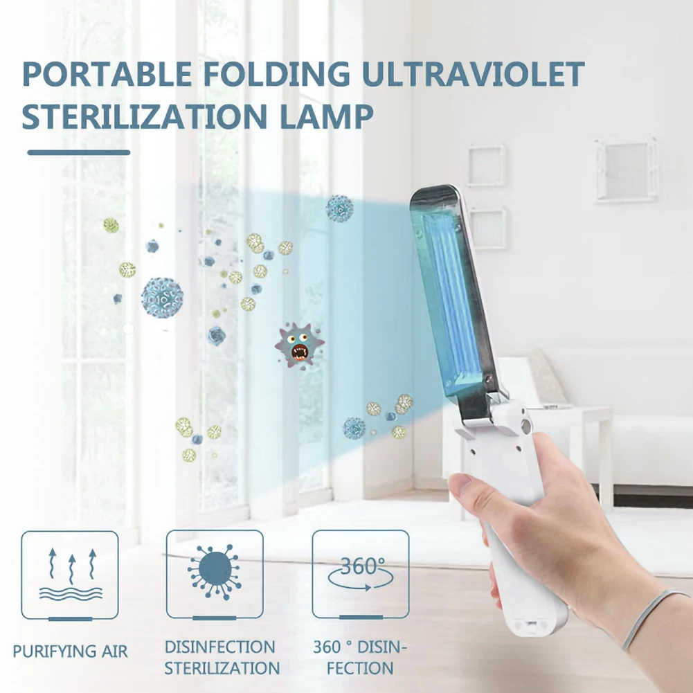 

Portable folding Disinfection UV Lamp Home Living Room LED Ultraviolet Sterilization GermicidalBacterial Disinfect Lights