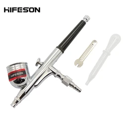 Mini pistolet de peinture pneumatique, outil de pulvérisation d'air, buse de 0.3mm, stylo aérographe pour peinture automobile et commerciale, 9cc, HF130 