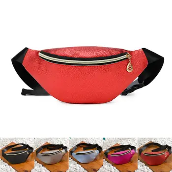 

Fashion Ladies Holiday Casual Solid PU Money Belt Wallet Mini Bum Travel Club Outdoor Bag Pouch Women Waist Pack