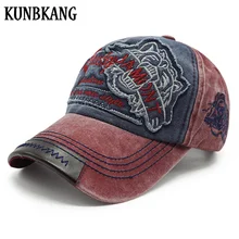 KUNBKANG Ретро Для мужчин s мыть Кепки Бейсбол Кепки s Для мужчин летняя одежда в стиле «хип-хоп» Снэпбэк кепки шляпы для Для женщин Кепки Кепка-тракер Повседневное животных Casquette