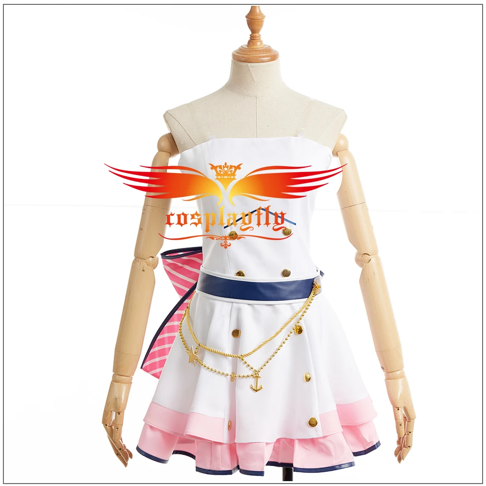 LoveLive!SunShine!! Aqours Mijyuku 6th Anniversary  Kurosawa Ruby Cosplay Costume Custom White Dress Skirt Hairpin Cosplay Wig (6)
