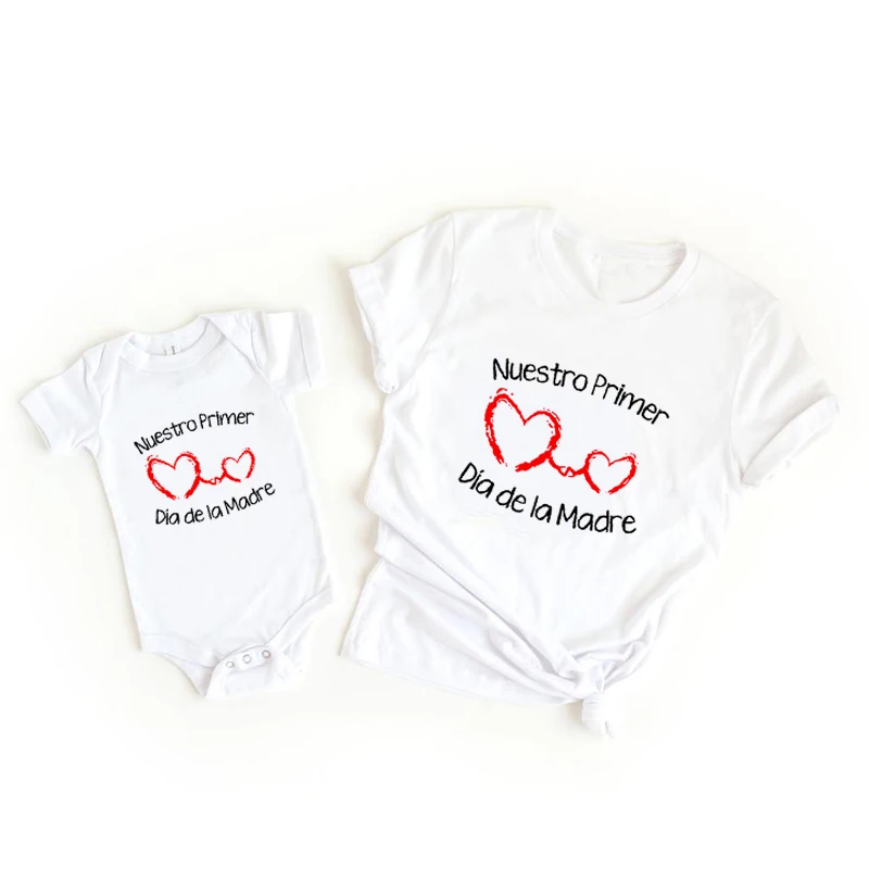 Hot Sale Matching Outfits Mommy Baby-Girl Mini MAMA Family Me And Day Our Tops QMrXeAj7x7y