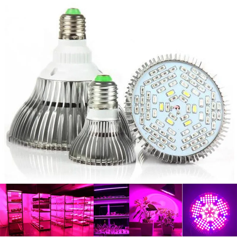 Full Spectrum LED Plant Grow Light Bulb E27 UV IR Growing Lamp bulbs growtent box Hydroponic Indoor Greenhouse for Veg Flower