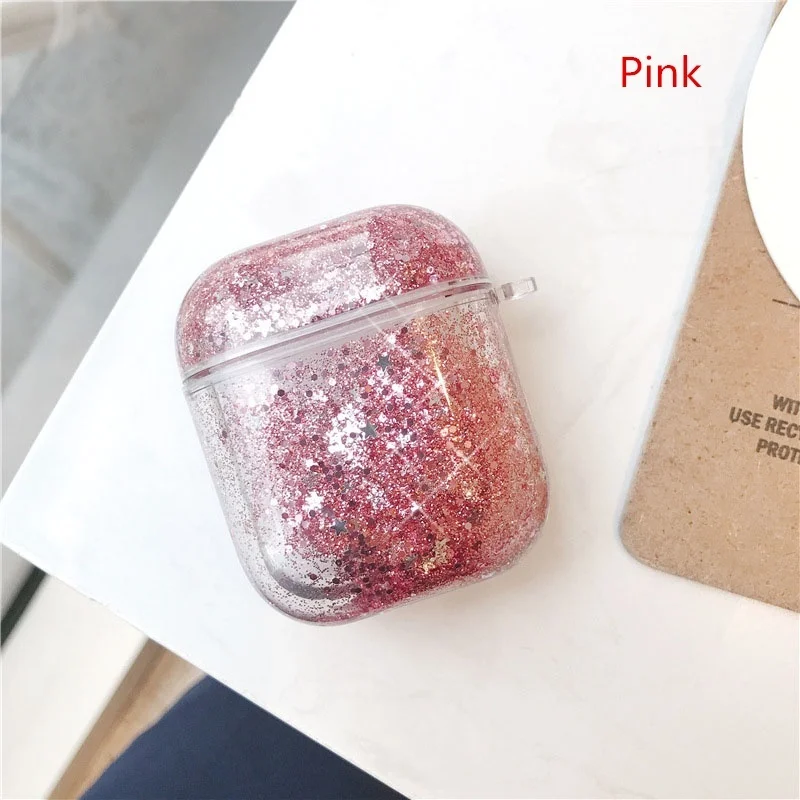 Quicksand Liquid Cover Fundas For Airpods 2 1 Protection Protetcive Case Transparent Glitter Capinha For Air Pod 1 2 Shell Coque