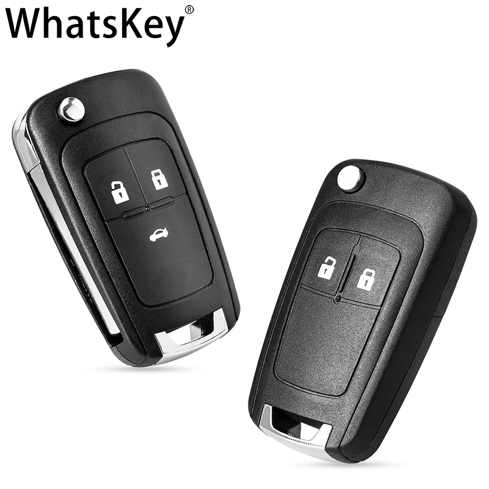 WhatsKey 2/3 Buttons Flip Remote Key Shell Replace Case For Opel Vauxhall Astra H Insignia Vectra C Corsa D Zafira G Mokka Buick