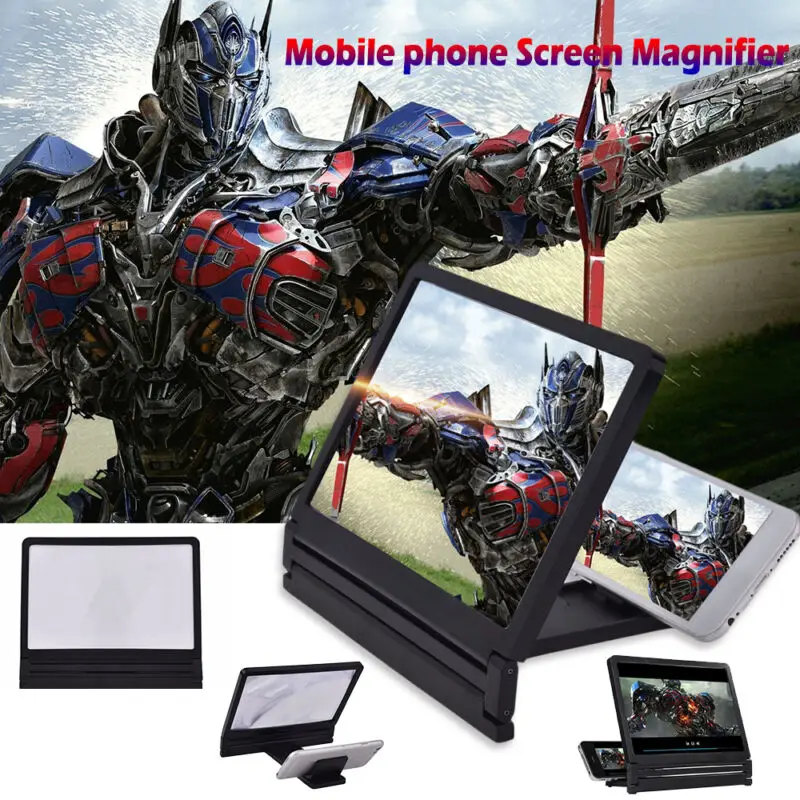 Phone Screen Magnifier Cellphone Projector Enlarged Amplifier Mobile Bracket Desktop Holder 3D HD Movie Video Stand For Phone