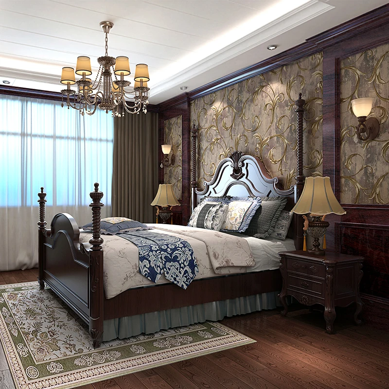 

Светильник в европейском стиле для гостиной, столовой, роскошный светильник в американском стиле с цветами для спальни, высококлассный фон для телевизора, дивана, тканевое покрытие для стен