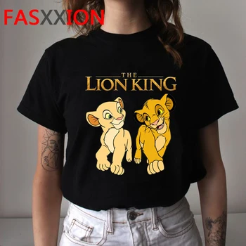 

Hakuna Matata Funny Cartoon T Shirt Women Roi Lion Kawaii Simba Graphic T-shirt Harajuku 90s Tshirt Cute Anime Top Tees Female