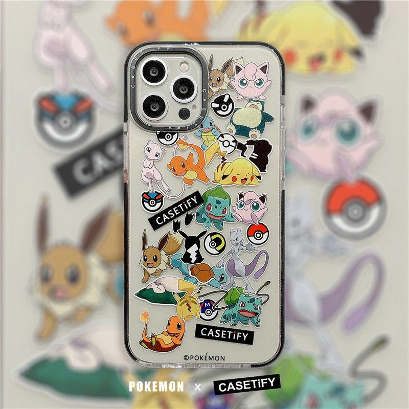 Pokemon Pikachu Phone Case Iphone 11 12 Pro Max Mini 6 7 8 Plus Xs X Xr Bulbasaur Charmander Eevee Shockproof Couple Shell Gifts Aliexpress