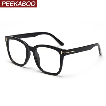 

Peekaboo blue light protection glasses square women's tr90 computer eyeglasses prescription men transparent korean style