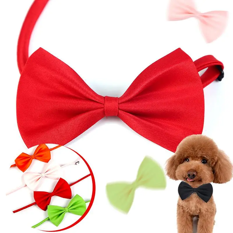 

Lovely Pet Dog Cat Necklace Adjustable Strap For Cat Collar Dogs Grooming Accessories Cute Puppy Bow Tie Clothes Pet Supplies