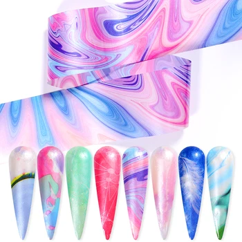 

1 Pc Colorful Gradient Series Shell Nail Foil Stickers Transfer Decals Paper DIY Tips Sticker Nail Art Decorations