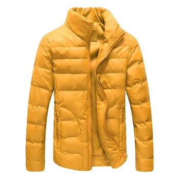 

Men's Collar Plus Size Cotton Jacket Thicken Warm Cotton Jacket Thick Coat Solid Color Plus Size Casual S-5XL Winter Clothes