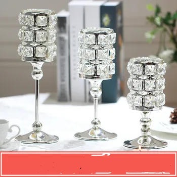 

Crystal Wedding Candlestick Table Center Candlestick Tealight Stand Home Decoration Candlestick Candle Holders pf102909