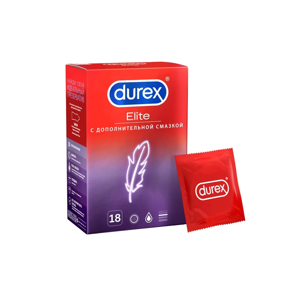 Презервативы DUREX Elite (сверхтонкие) презервативы 18 шт | Красота и здоровье
