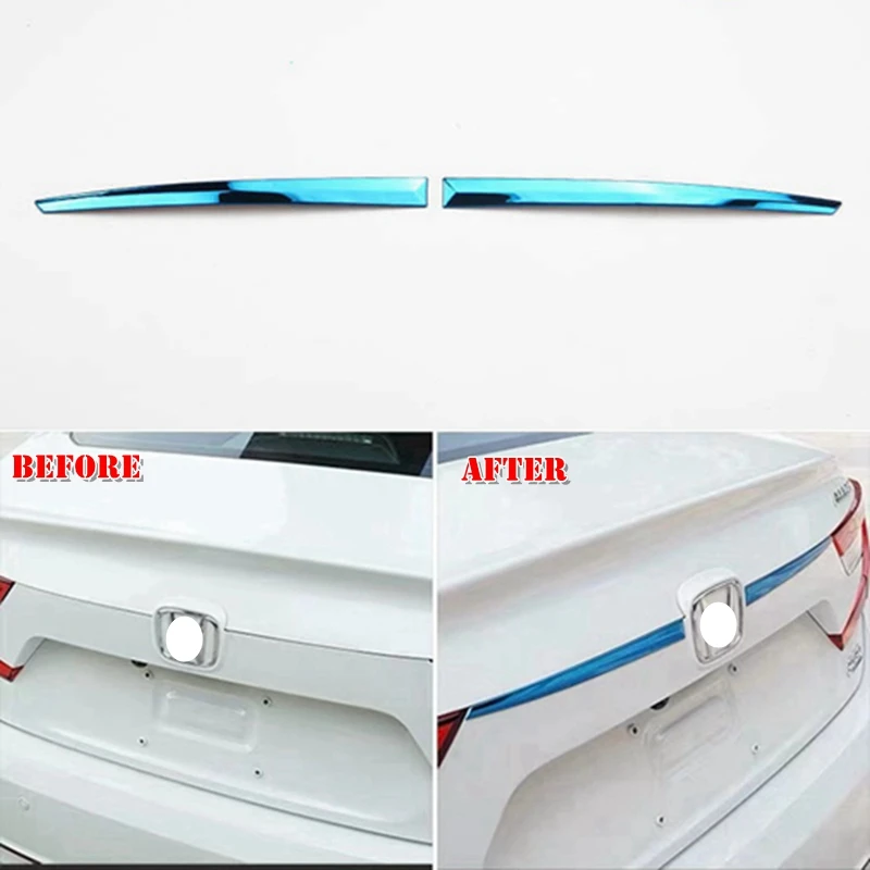 For Honda Accord 10th 2018 Rear Trunk door trim Covers tailgate Molding Exterior Accessories Auto Car 2pcs stainless steel | Автомобили и